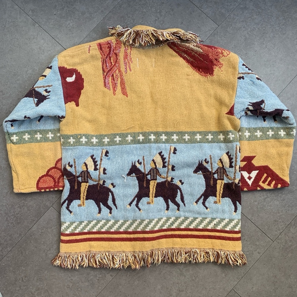 Vintage Tapestry Cardigan – Southwestern Pattern - Picture 3 of 6